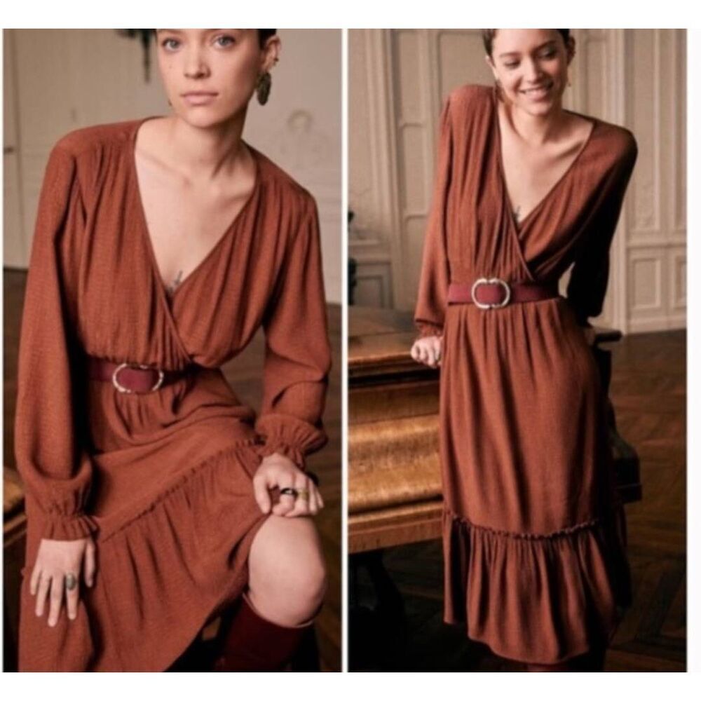 Sezane Titiane Dress in Hazel 34 (US 2)